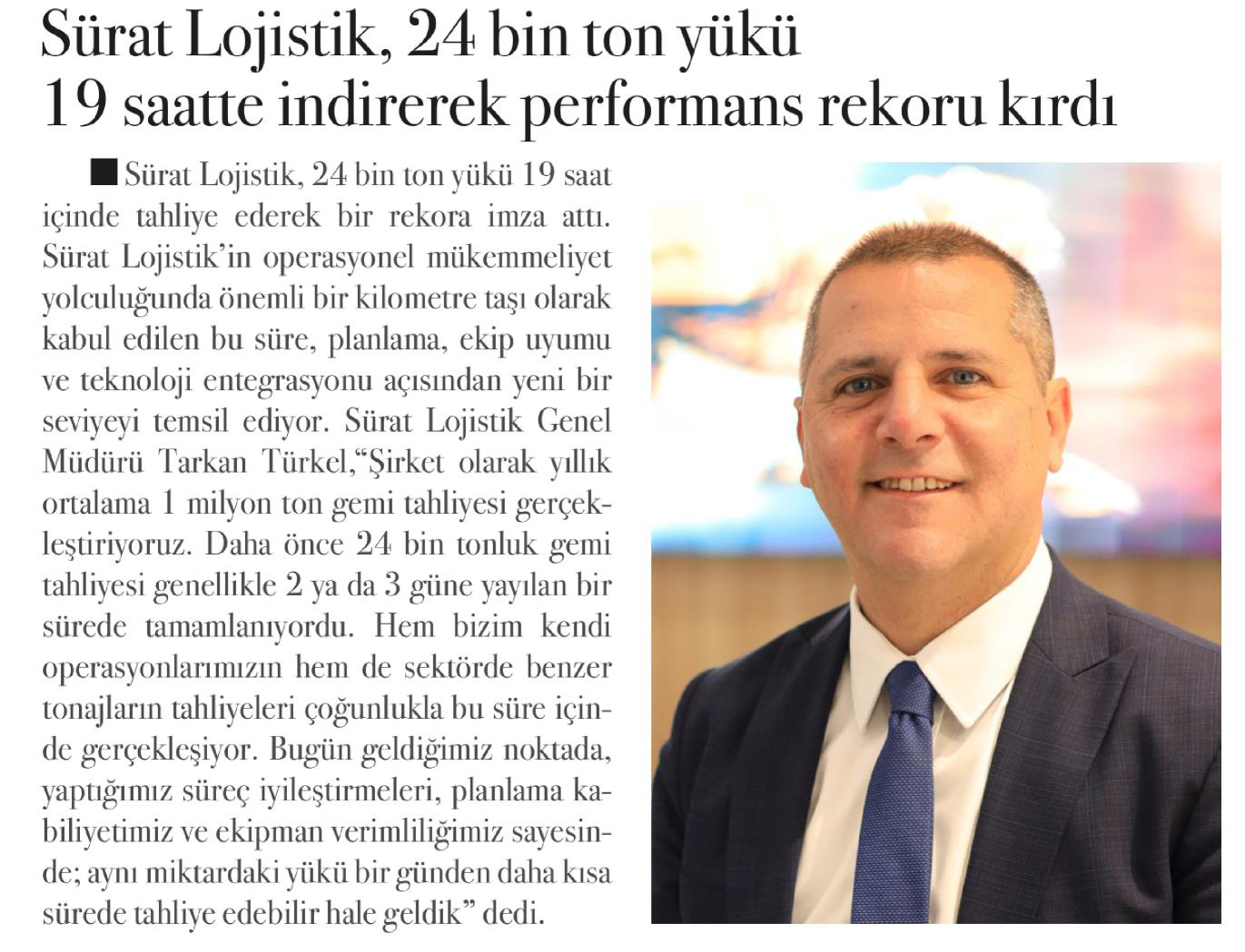 Sürat Lojistik, Avrupa’ya 48 saatte hızlı - Sürat Lojistik